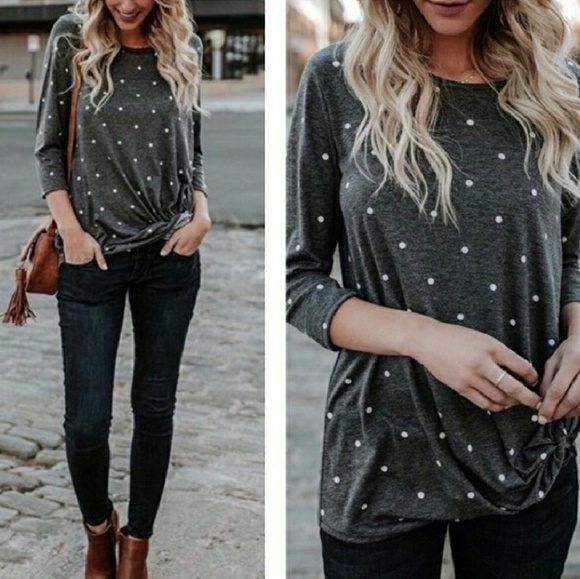 💥LAST ONE💥Polka Dot Twist Top - Picture 2 of 2